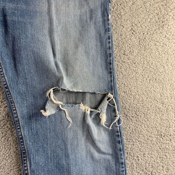 Levi's 559 Jeans Mens 38x32 Blue Relaxed Straight Destroyed Denim Skater 38x31 - Picture 7 of 16